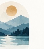 Calm landscape illustration