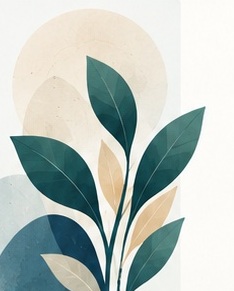 Editorial leaf illustration