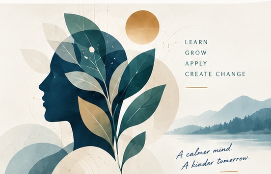 Editorial illustration representing learning, growth and psychological change